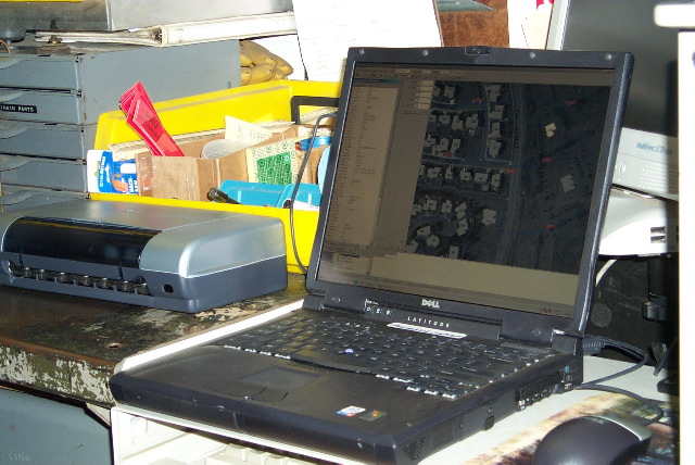 GIS truck-water meter laptop